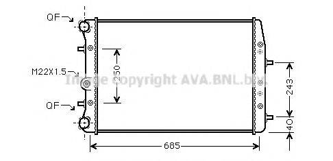 Радиатор, охлаждение двигателя AVA QUALITY COOLING SAA2014