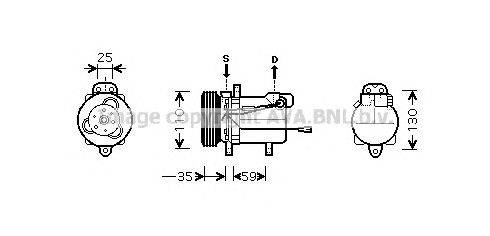 Компрессор, кондиционер AVA QUALITY COOLING SZAK069