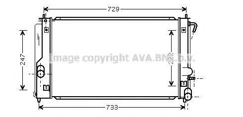 Радиатор, охлаждение двигателя AVA QUALITY COOLING TO2296