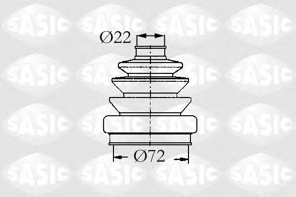 Комплект пылника, приводной вал SASIC 9004640