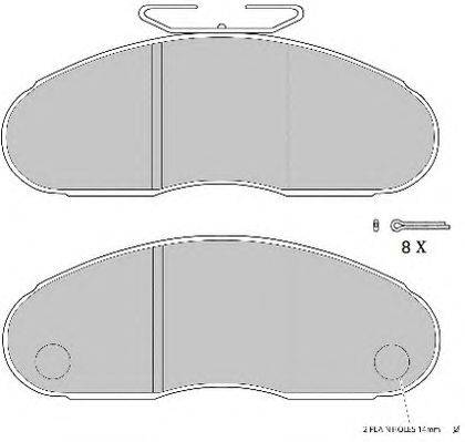 Комплект тормозных колодок, дисковый тормоз ABEX G6251
