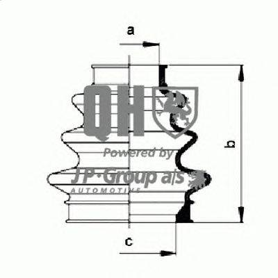 Комплект пылника, приводной вал JP GROUP QJB836