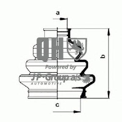 Комплект пылника, приводной вал JP GROUP QJB945