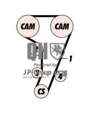 Комплект ремня ГРМ JP GROUP QBK253