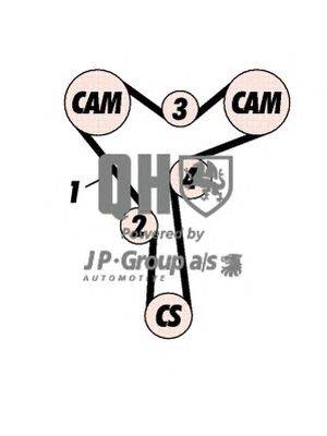 Комплект ремня ГРМ JP GROUP QBK483
