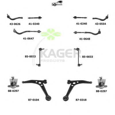 Подвеска колеса KAGER 800366