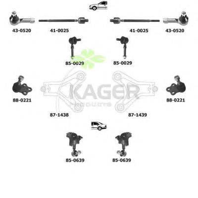 Подвеска колеса KAGER 801107