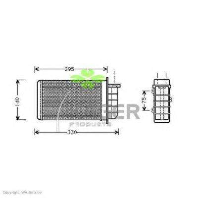 Теплообменник, отопление салона KAGER 32-0051