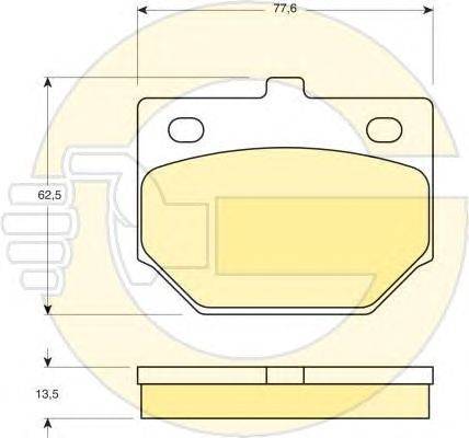 Комплект тормозных колодок, дисковый тормоз GIRLING 6101879