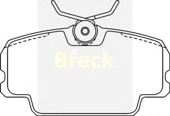 Комплект тормозных колодок, дисковый тормоз BRECK 20749 00