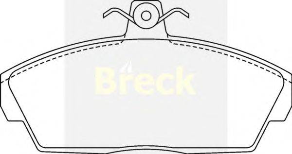 Комплект тормозных колодок, дисковый тормоз BRECK 21515