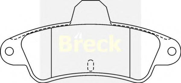 Комплект тормозных колодок, дисковый тормоз BRECK 21586 00