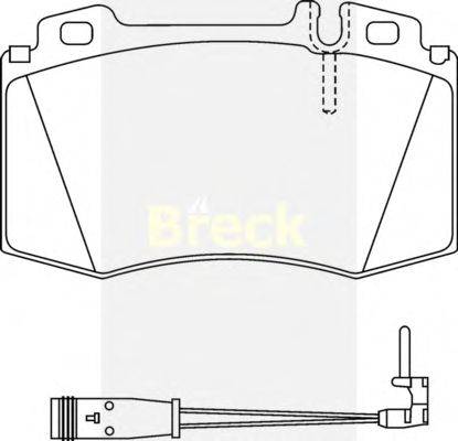 Комплект тормозных колодок, дисковый тормоз BRECK 23745