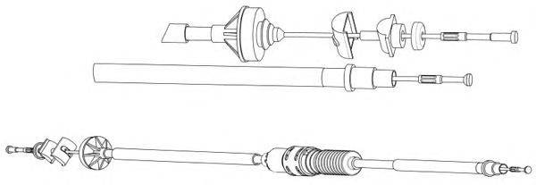 Трос, управление сцеплением KAWE VW01179
