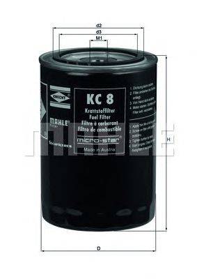 Топливный фильтр MAHLE ORIGINAL KC 8