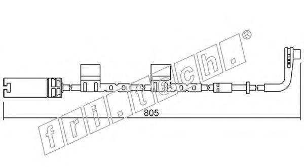 Сигнализатор, износ тормозных колодок fri.tech. SU.222