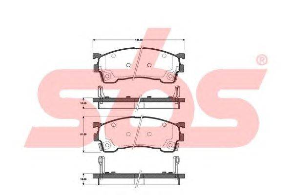 Комплект тормозных колодок, дисковый тормоз sbs 1501223232