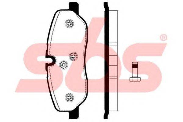 Комплект тормозных колодок, дисковый тормоз sbs 1501224030