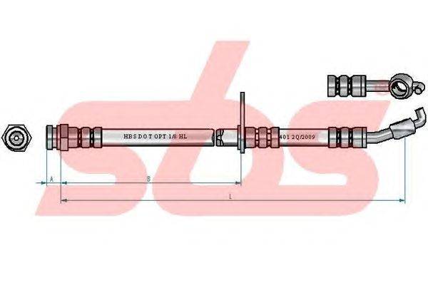 Тормозной шланг sbs 1330853274