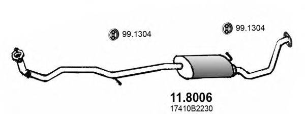 Средний / конечный глушитель ОГ ASSO 118006