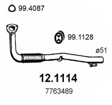 Труба выхлопного газа ASSO 12.1114
