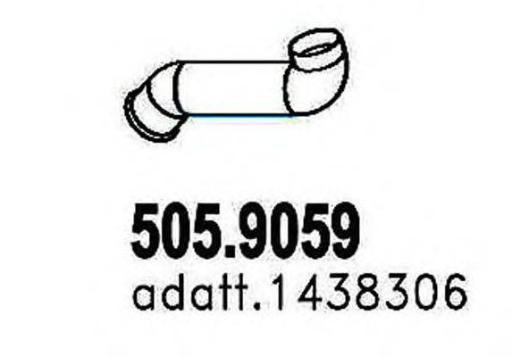 Труба выхлопного газа ASSO 505.9059