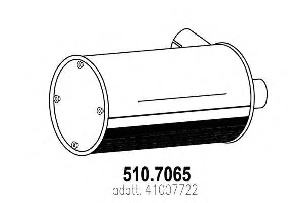 Средний / конечный глушитель ОГ ASSO 510.7065
