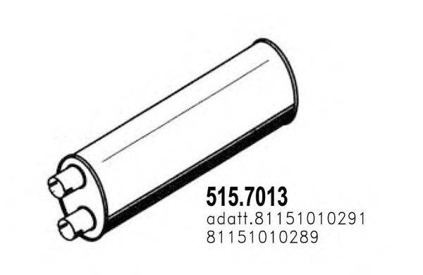 Средний / конечный глушитель ОГ ASSO 5157013