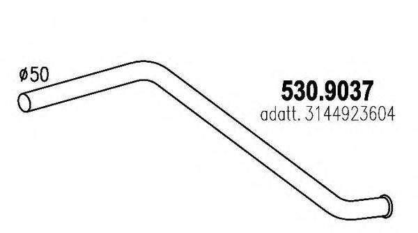 Труба выхлопного газа ASSO 530.9037