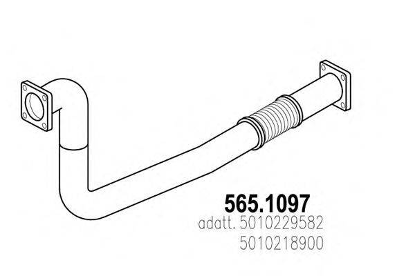 Труба выхлопного газа ASSO 565.1097
