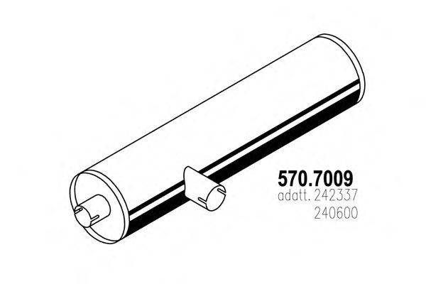 Средний / конечный глушитель ОГ ASSO 570.7009