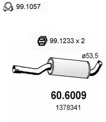 Средний глушитель выхлопных газов ASSO 60.6009