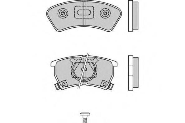 Комплект тормозных колодок, дисковый тормоз E.T.F. 12-0352