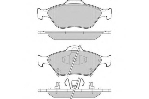Комплект тормозных колодок, дисковый тормоз E.T.F. 24023