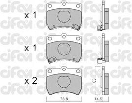 Комплект тормозных колодок, дисковый тормоз CIFAM 822-370-0