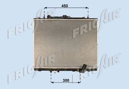 Радиатор, охлаждение двигателя FRIGAIR 0116.3033