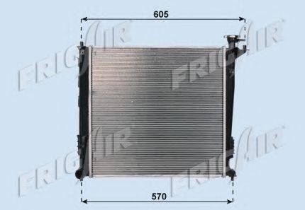 Радиатор, охлаждение двигателя FRIGAIR 0133.3047