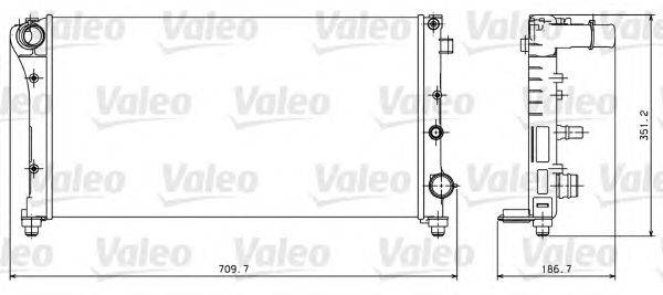 Радиатор, охлаждение двигателя VALEO 734924