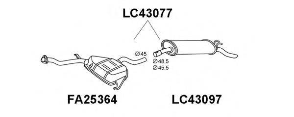 Глушитель выхлопных газов конечный VENEPORTE LC43097