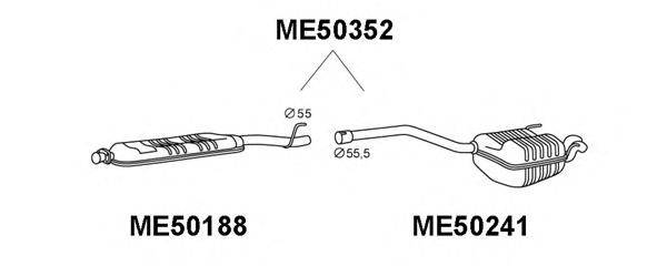 Глушитель выхлопных газов конечный VENEPORTE ME50352
