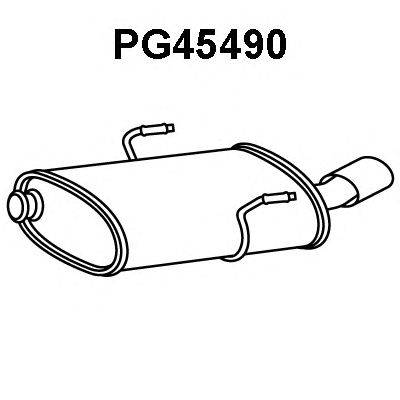 Глушитель выхлопных газов конечный VENEPORTE PG45490