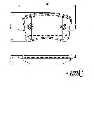 Комплект тормозных колодок, дисковый тормоз MASTER-SPORT 13-0460-2888-2-SET-MS