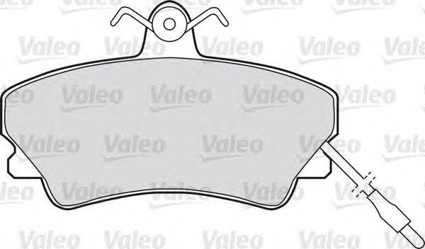 Комплект тормозных колодок, дисковый тормоз VALEO 598382