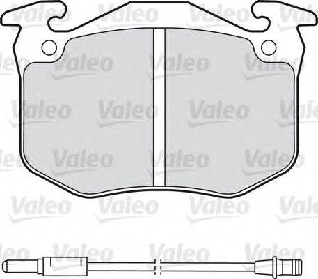 Комплект тормозных колодок, дисковый тормоз VALEO 598175