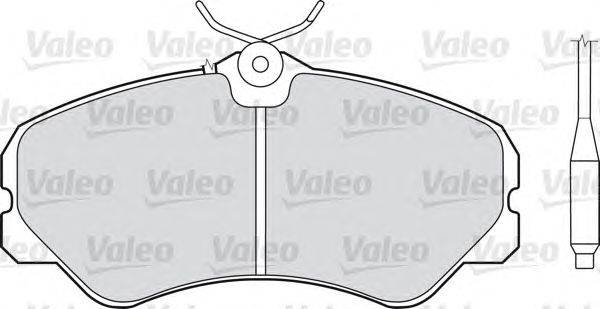 Комплект тормозных колодок, дисковый тормоз VALEO 21206