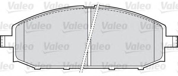 Комплект тормозных колодок, дисковый тормоз VALEO 598524