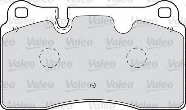 Комплект тормозных колодок, дисковый тормоз VALEO 598994