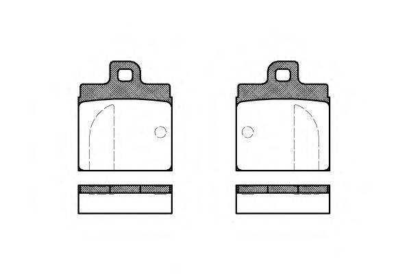 Комплект тормозных колодок, дисковый тормоз WOKING P1043.00
