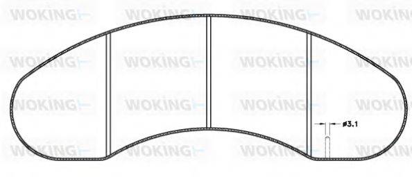 Комплект тормозных колодок, дисковый тормоз WOKING JSA 910322