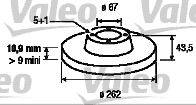 Тормозной диск VALEO 186176